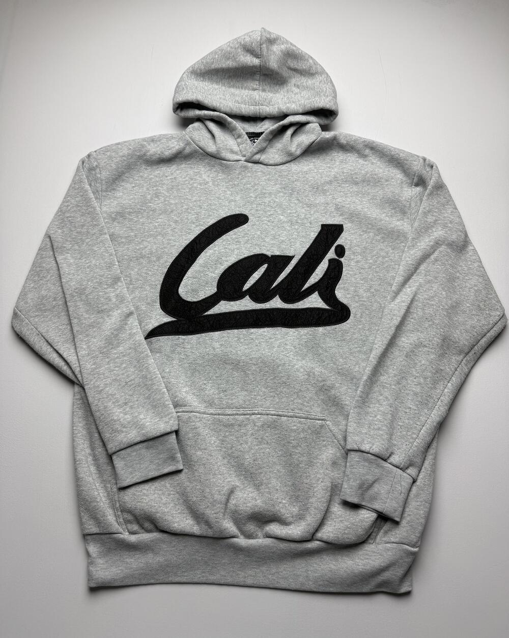 Original Deluxe Supply Hoodie Sweatshirt Mens 2XL Gray Fleece Cali Graphic